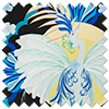 Faded Glamour, China Blue Black - Roman Blind